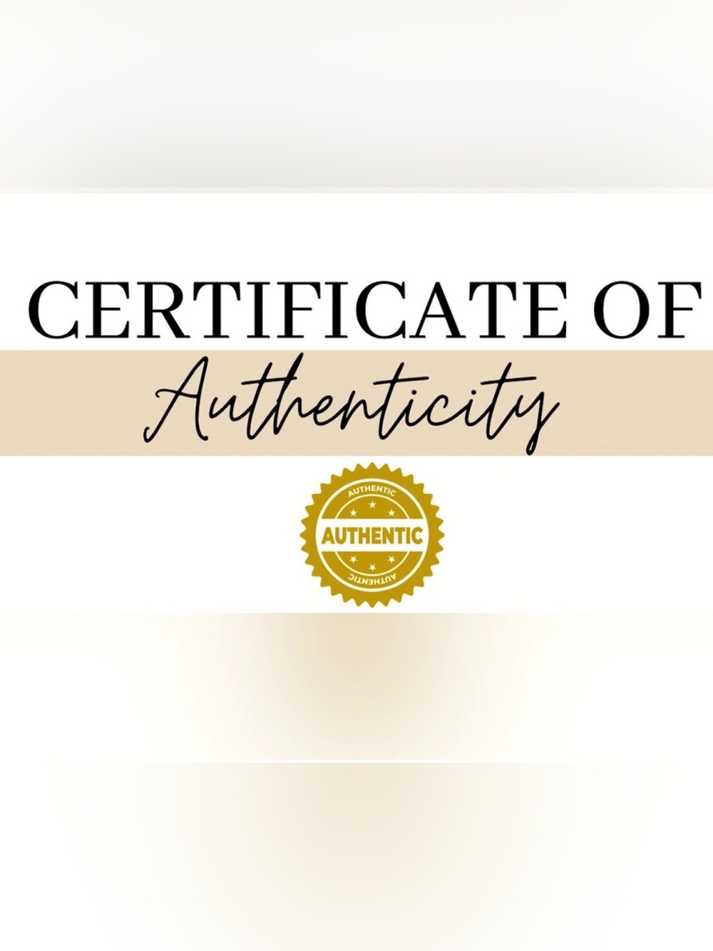 Certificate of Authenticity